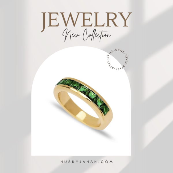 Emerald Green Zircon Ring - Image 2