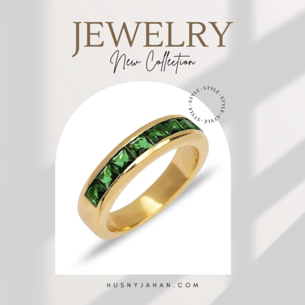 Emerald Green Zircon Ring
