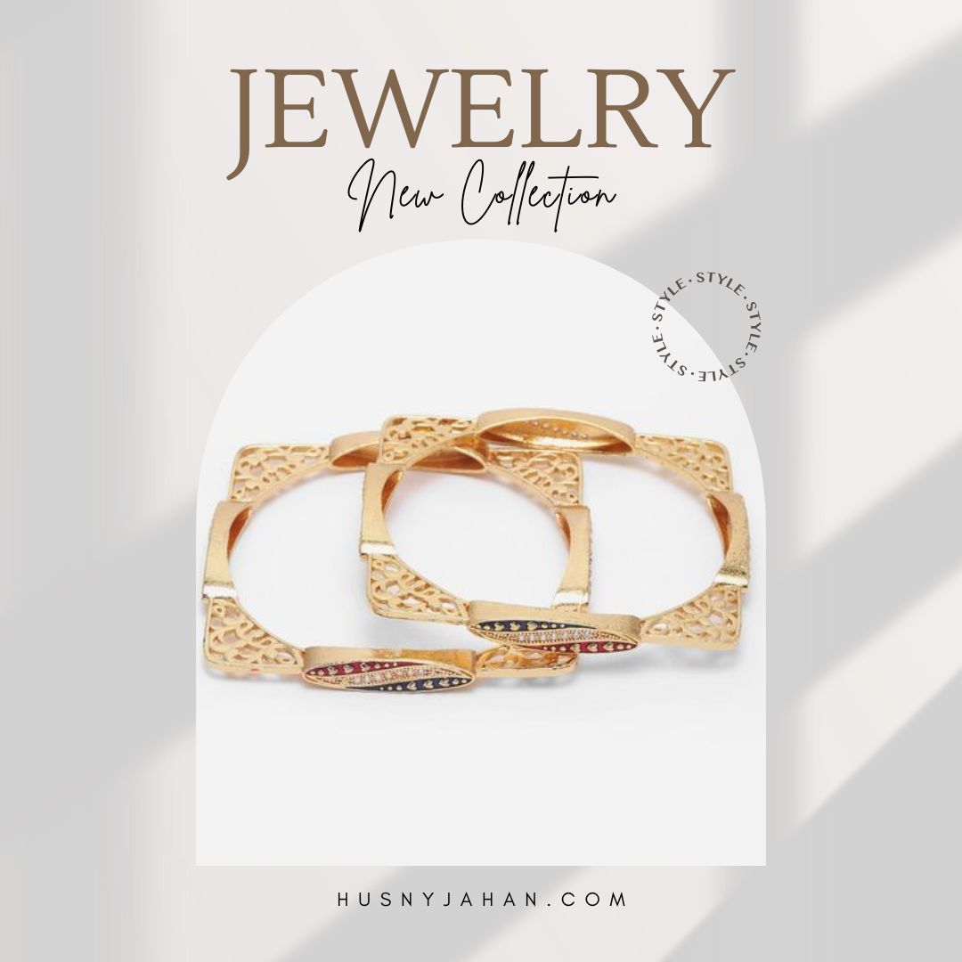 Panash Square Bangles (Gold Plated) - Image 2