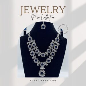 AD Double Line Necklace Set